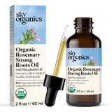 Sky Organics Organic Rosemary Hair Growth Serum for Her, Thoughtful Birthday Gift with Macadamia & Jojoba Oils, 2 fl oz