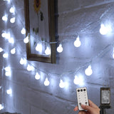 Minetom Globe String Lights – Safe Nursery & Kids Room Ambient Lighting, 6-Hour Auto Timer Shatterproof Cool-Touch Plug-in Fairy Lights