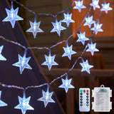 Brightown Star String Lights – Living Room Aesthetic Accent Lighting, 50 LED Battery Operated Fairy Lights with 8 Modes and Timer