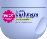 eos Cashmere Whipped Oil Body Butter Vanilla Cashmere – Post-Shower Mindful Moisturizer for Sensitive Skin and Wellness Routines