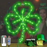 YAOZHOU 58LED Green Shamrock Silhouette Light – Lucky Irish Gift for Parents, Housewarming Present for Friends Who Love Ireland