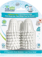 TubShroom Toss 21pk - Simple Peel-and-Stick Disposable Drain Strainers for a Clean, Intentional Bathroom