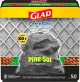 Glad ForceFocus Heavy Duty Trash Bags for Home Office Focus Sessions, 30 Gal Odor Masking Drawstring, 50 Ct