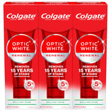 Colgate Optic White Renewal Toothpaste – Mindful Brushing Ritual for a Brighter Smile, 3 Pack 3 oz