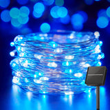 Minetom Solar Patio Lights, 100 LED 33Ft Dusk to Dawn Outdoor String Lights for Garden Pergola and Porch