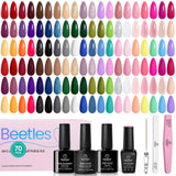 Beetles Nude Paradise Gel Polish Set – Clean Nude Palette for the Intentional Vanity, 20 Sheer Shades