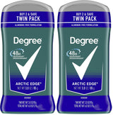 Degree Men Original Arctic Edge Deodorant 48-Hour Aluminum-Free Twin Pack Dermatologically Tested for Sensitive Skin Safety