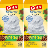 Glad ForceFlex Scented Kitchen Trash Bags – 13 Gallon Tall Bags for Open-Concept Kitchens and Stylish Home Interiors