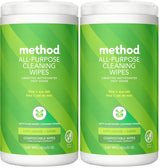 Method Lime & Sea Salt Plant-Based Wipes for Family-Safe Cleanup, Non-Toxic Surfaces Around Kids and Food Prep