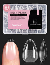 Beetles Gel Nail Tips Flat-X – Effortless Coffin Press-On Nails for Minimalist Beauty Lovers, 3-Minute Application with No Shaping Required