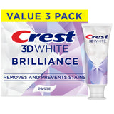 Crest 3D White Brilliance Bright Mint Toothpaste – Three Pack Whitening Gift for Her Birthday or Mother's Day