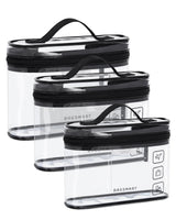 BAGSMART Clear Toiletry Bag, 4 Pack TSA Quart Size Family Travel Pouch for Kids' Backpack and Suitcase