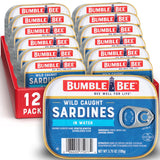 Bumble Bee Wild Caught Sprats in Oil - Desk Snack High Protein for Long Shifts, 3.75 oz Can (Pack of 6)
