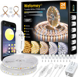 LotusLamp X Tunable White LED Tape – Desk and Workspace Background Light for Remote Work, 131ft