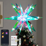 Christmas Star Tree Topper – Kid Friendly Family Tree Light, No Flame Music Sync RGB