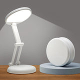 One Fire Minimalist Foldable Lamp for Bedroom and Office, Compact LED in Black or White with 10-Step Dimming