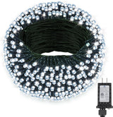 Connectable Green Wire Christmas Lights for Bedroom Accent Wall, Mini LED Twinkle Lights with Timer
