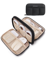 BAGSMART Electronics Organizer Pouch – Clutter-Free Cable Storage for a Clean Nightstand and Desk