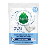 Seventh Generation Free & Clear Dishwasher Pods for Family Kitchens with Young Children, Dye-Free Everyday Cleanup