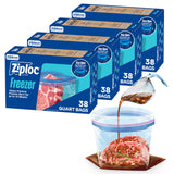 Ziploc Quart Freezer Bags for Mindful Meal Prep – Portion Control for Healthier Weekly Eating