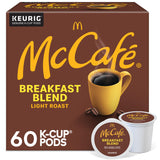 McCafe Breakfast Blend Single Serve Coffee, Citrusy Mild Brew for Mindful Daily Re-Order Routine, 96 Count