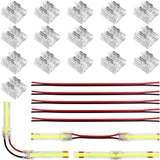 JACKYLED LED Strip Connectors for Home Office Focus Lighting and Background RGB Ambiance, 10mm 4-Pin Kit