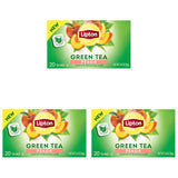 Lipton Peach Green Tea Bags – Refreshing Iced Tea Pitcher for Backyard Entertaining, 20 Bags