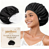 Yanibest Shower Cap – Thoughtful Birthday Gift for Her, Reusable Waterproof Bonnet for Curly and Long Hair