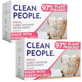 The Clean People Fabric Softener Sheets – Hypoallergenic Dryer Sheets for Baby Clothes and Toddler Bedding, 120 Pack