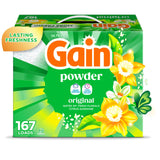 Gain Powder Laundry Detergent, Original Scent, 167 Loads, 154 OZ – Personal Care Laundry Ritual for Bath Towels and Robes