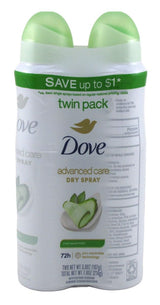 Dove Dry Spray Advanced Care Cool Essentials Twin Pack – Thoughtful Birthday Gift for Her, 48-Hour Freshness in a Ready-to-Give Twin Pack