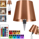 Portable Cordless Bottle Lamp for Patio Dining, USB-C Rechargeable LED Light