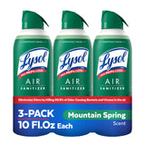 Lysol Air Sanitizer Spray – Family-Safe Air Sanitizer for Nursery and Playroom, Light Breeze 10 oz Pack of 3