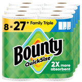 Bounty Unscented Paper Towels for Mindful Home Cleaning, White Quick-Size Sheets for Calm Routines and Self-Care Spaces