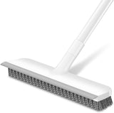 SetSail Long Handle Scrub Brush 2 in 1 with Scraper, Stiff Bristle Floor Scrubber for Bathroom Tub Garage Deck Patio Deep Cleaning