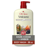 Old Spice Volcano Body Wash for Men, 30 oz – Birthday Gift for Him with Dark Cedar and Amber Long-Lasting Scent