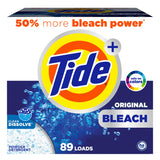 Tide Powder Laundry Detergent with Bleach, Original Scent, 89 Loads - Family Laundry Detergent for Kids' Clothes and Nursery