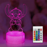 Kids 3D Illusion Night Light - Touch Control LED Lamp with 4 Flicker Modes for Boys and Girls Bedroom