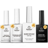 Beetles 28+ Day No-Wipe Gel Top and Base Coat – Chip-Proof Manicure for Typing, Desk Work and Long Study Sessions