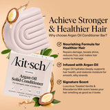 Kitsch Argan Oil Conditioner Bar – Zero-Waste Solid Bar for Clutter-Free Bathroom and Intentional Sustainable Living
