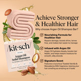 Kitsch Argan Oil Shampoo Bar — Spill-Proof Travel Shampoo for Camping, Hiking, and Trail Days