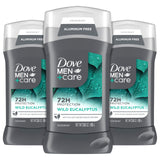Dove Men+Care Aluminum Free Eucalyptus Deodorant – Clean 3-Pack Grooming Essential for the Clutter-Free Bathroom