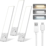 FBY Under Cabinet Lighting, Child-Safe Motion Sensor LED for Nursery and Kids Bedrooms, 3-Pack USB Rechargeable