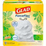 Glad ForceFlex Trash Bags 13 Gallon Gain Original – Long-Lasting Scent for a Calm, Spa-Like Kitchen