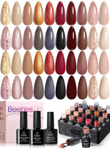 Beetles Spring Gel Nail Polish Kit - 55 Color Easter Birthday Gift Set for Women and Teen Girls with UV Lamp and Manicure Tools