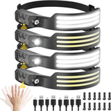 LUMPRO Motion Sensor COB Headlamp – Rechargeable Outdoor Light for Fishing, Backpacking, and Mountain Biking After Dark