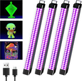 Portable Blacklight Strip 10W, Battery Powered UV Bar for Tapestry Glow and Living Room Ambient Lighting