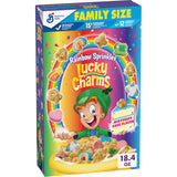 Lucky Charms Rainbow Sprinkles Birthday Cake Cereal with Marshmallows – Fun Themed Party Snack and Birthday Gift for Kids, 10.9 oz