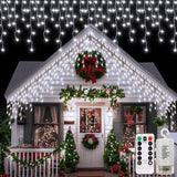 echosari Icicle Lights Battery Powered – Clean Single-Color Glow for Intentional Uncluttered Spaces