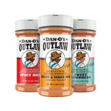 Dan-O's Outlaw Seasoning 6 Bottle Set – Portable Flavor for Patio Grilling, Camping Trips, and Backyard Cookouts